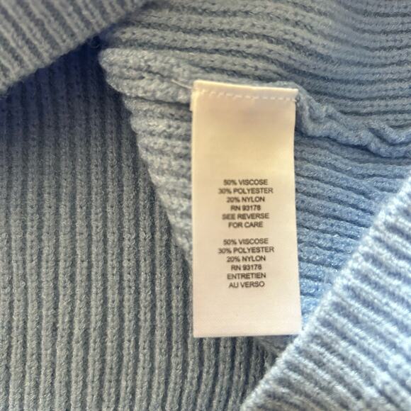 Tahari ribbed sky blue crewneck sweater Medium - Picture 7 of 8